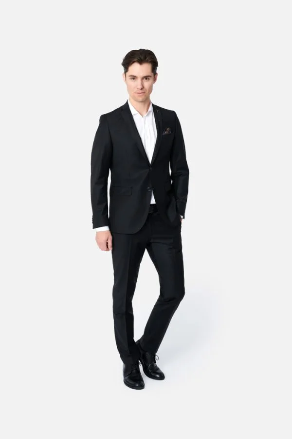 Pantaloni costum FLAVIO negru clasic