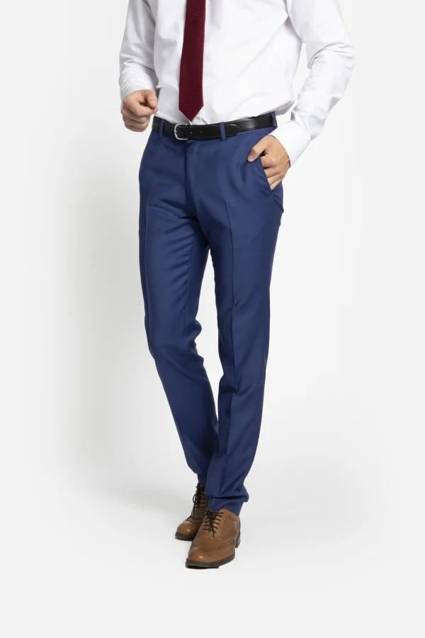 Pantaloni clasici AMADEO albastru