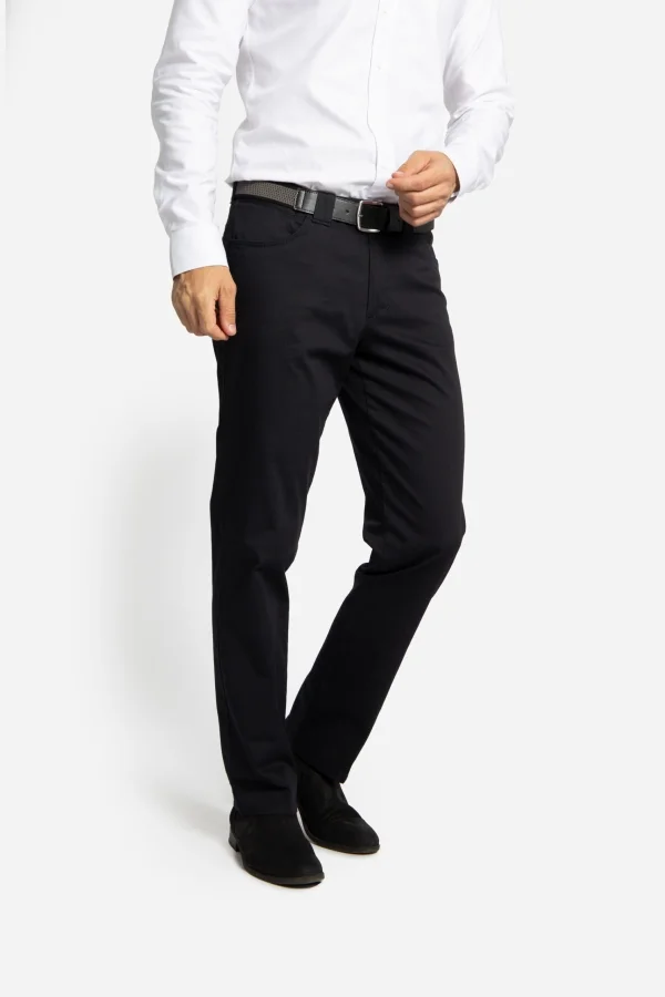 Pantaloni spălaţi din tesatura elastica PEPINO-MF bleumarin