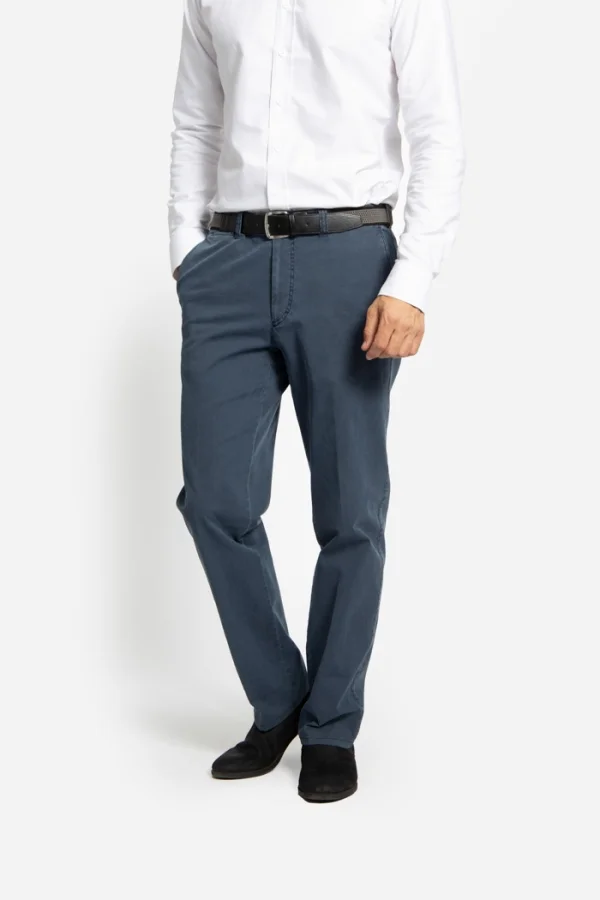 Pantaloni spălaţi din tesatura elastica GIORGIO-MF bleumarin