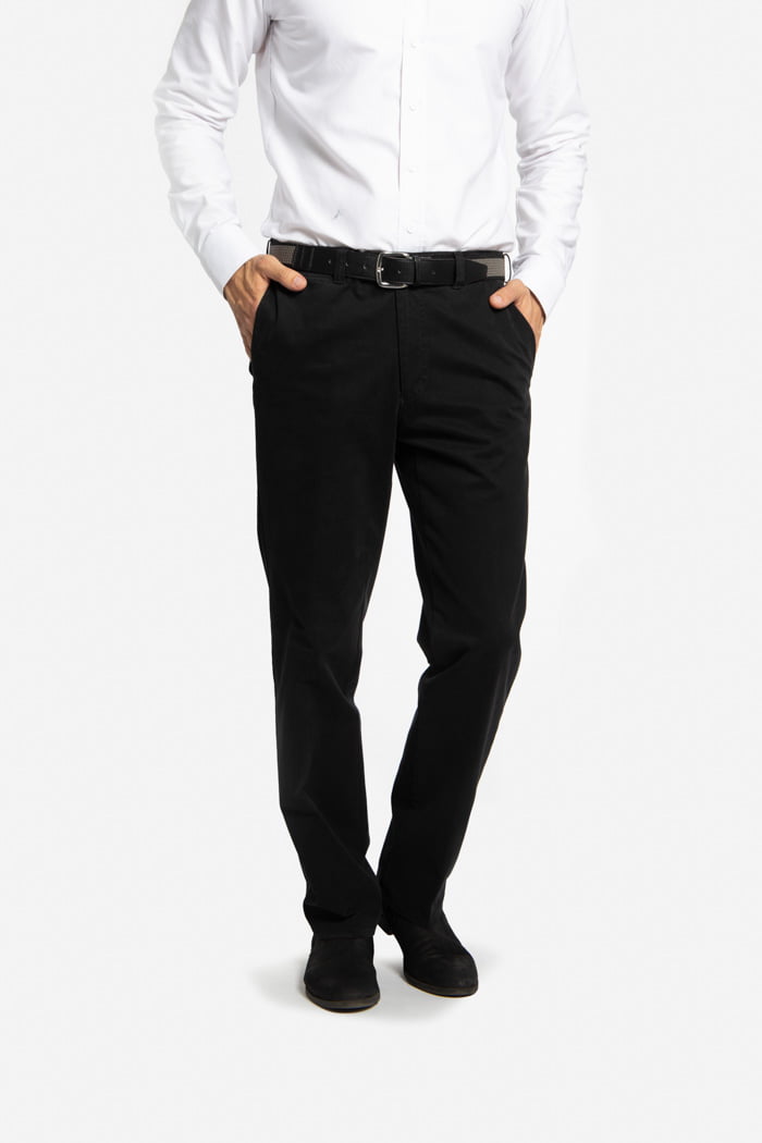 Pantaloni spălaţi cu tesatura elastica GIORGIO-CP negru