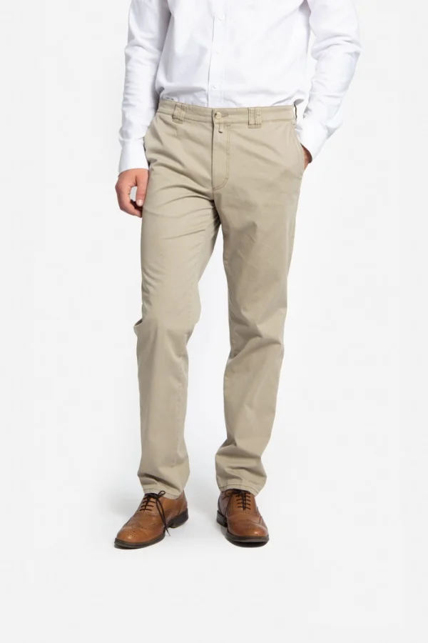 Pantaloni spălaţi din tesatura elastica SERGIU-MF bej