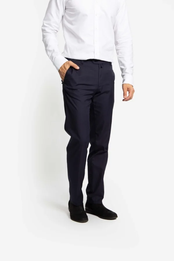 Pantaloni spălaţi din tesatura stabila GIULIO-MF bleumarin