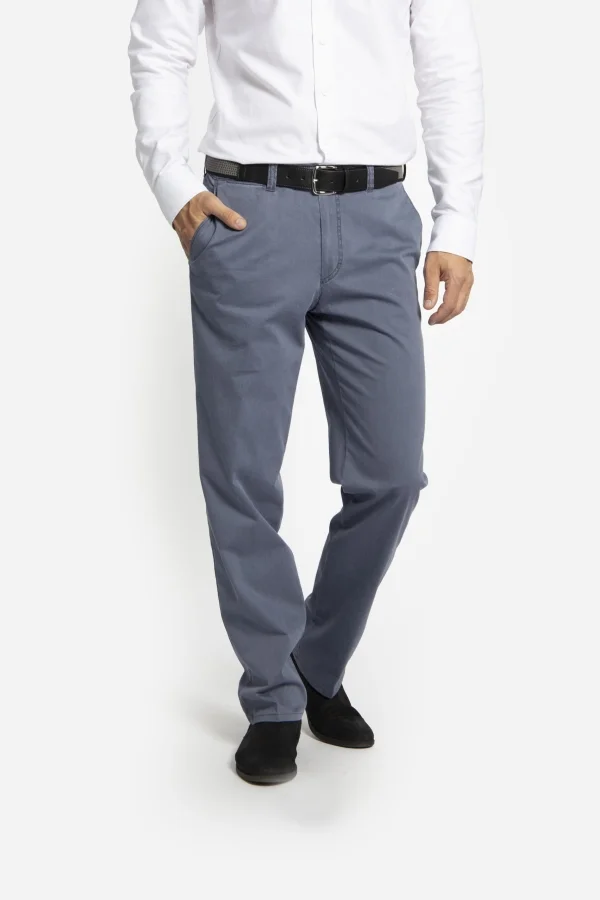 Pantaloni spălaţi MODERN FIT din tesatura elastica GIORGIO-MF albastru