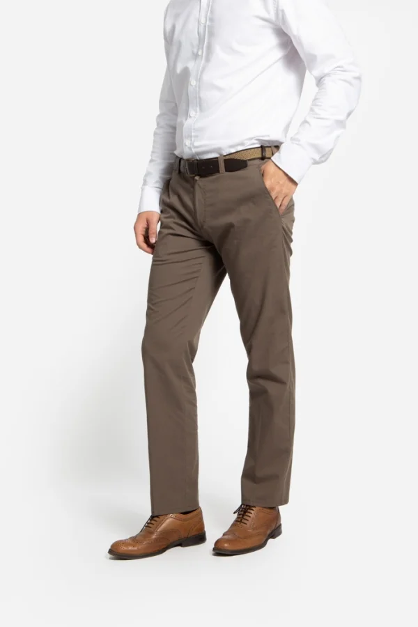 Pantaloni spălaţi 100% bumbac GRAZIANO-MF oliv