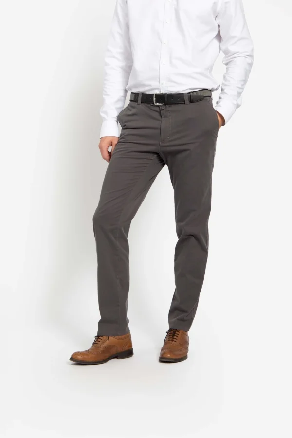 Pantaloni spălaţi din tesatura elastica GIULIO-MF gri