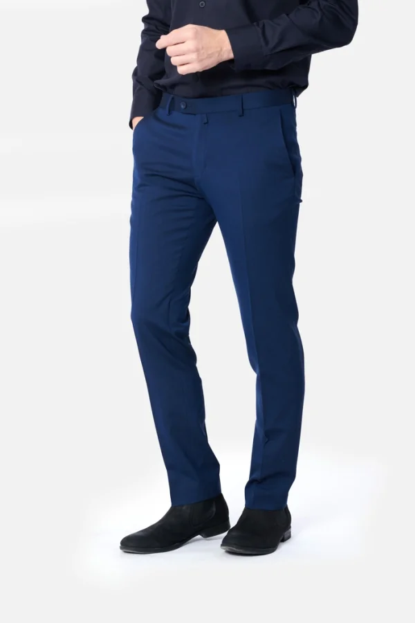 Pantaloni clasici AMADEO, azur