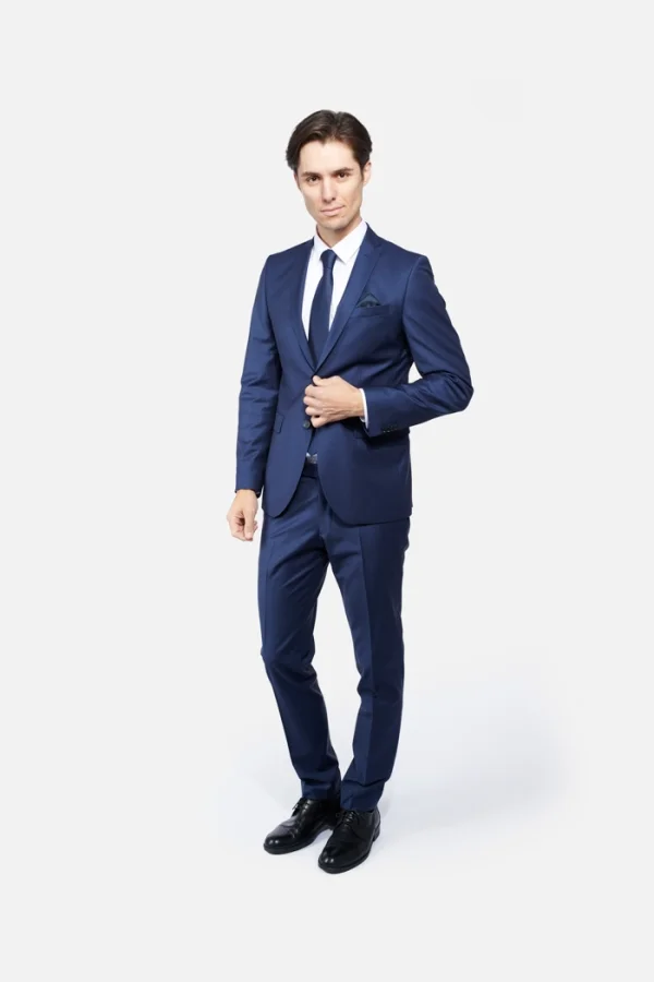 Costum bleumarin slim fit