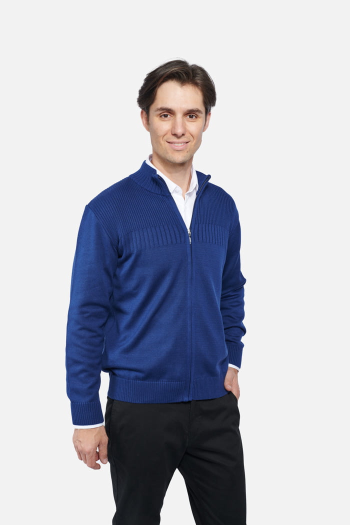 Tricotaj tip jachetă albastră