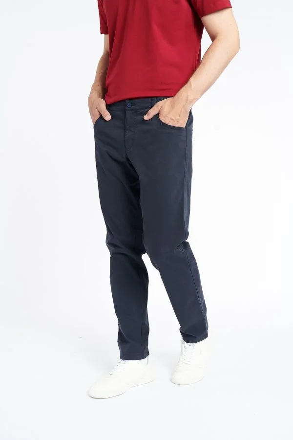 Pantalon casual TELEKI-MF, bleumarin