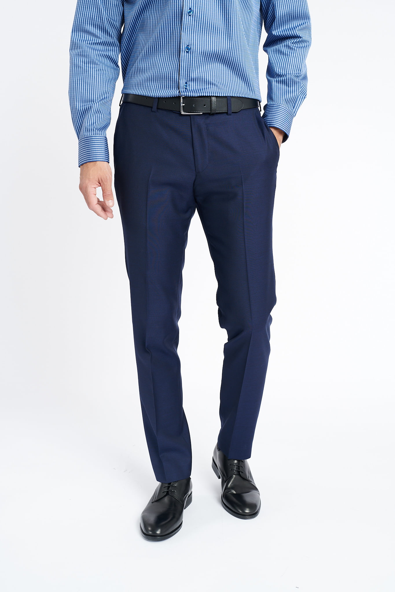 Pantaloni clasici AMADEO, bleumarin