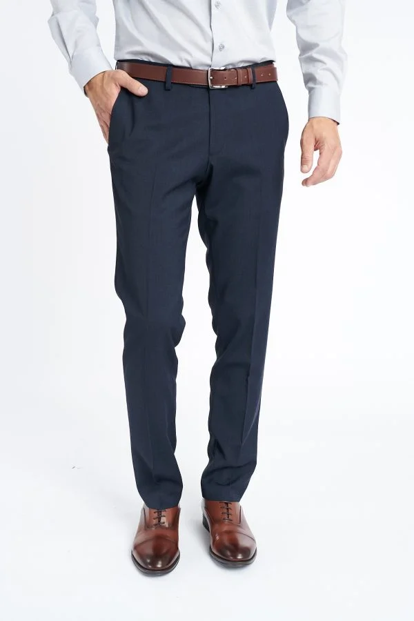 Pantaloni clasici AMADEO, bleumarin