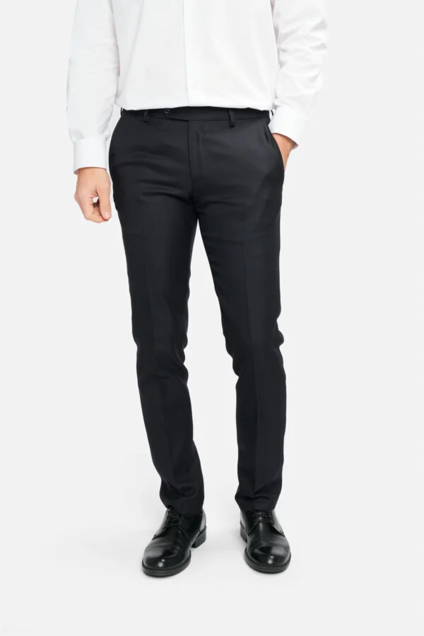 Pantaloni clasici Amadeo slim-fit, bleumarin