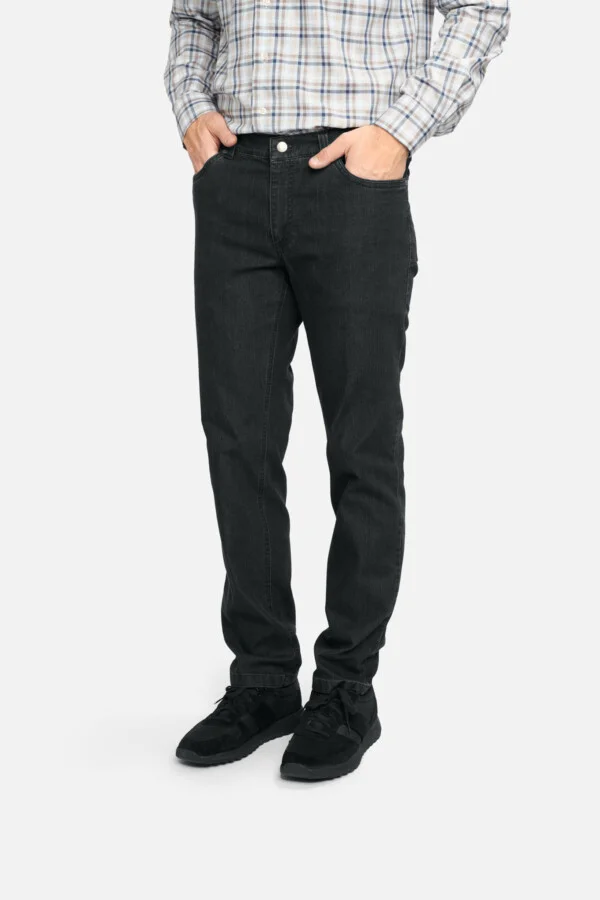 Pantaloni casual jeans regular gri închis