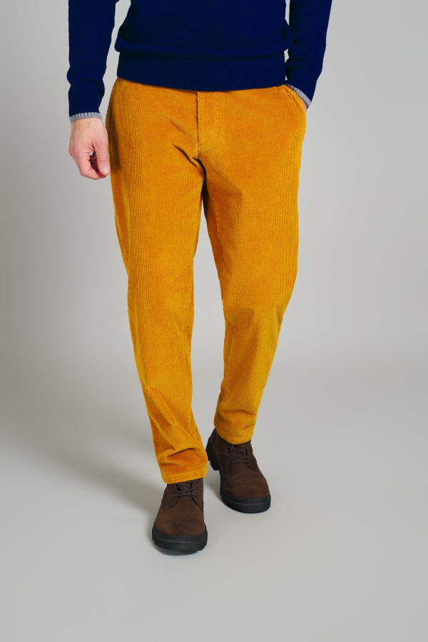 Pantaloni casual Giuliano-Mf, mustar