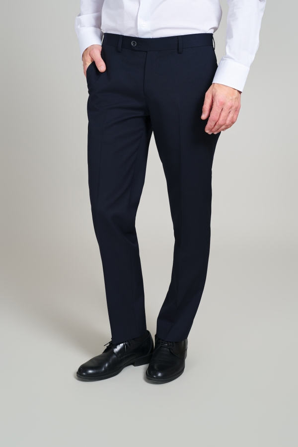 Pantaloni clasic Flavio, bleumarin