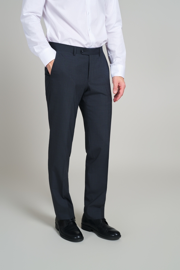 Pantaloni clasic Flavio, gri mediu