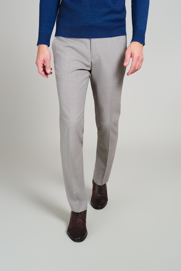Pantaloni clasic Amadeo, bej