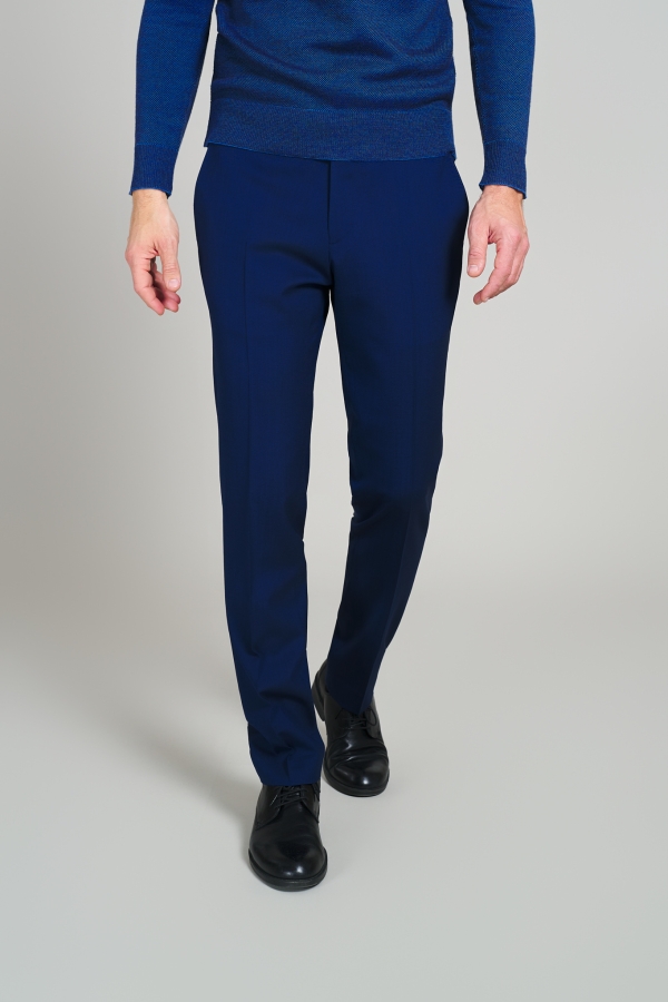 Pantaloni clasic Amadeo, albastru inchis