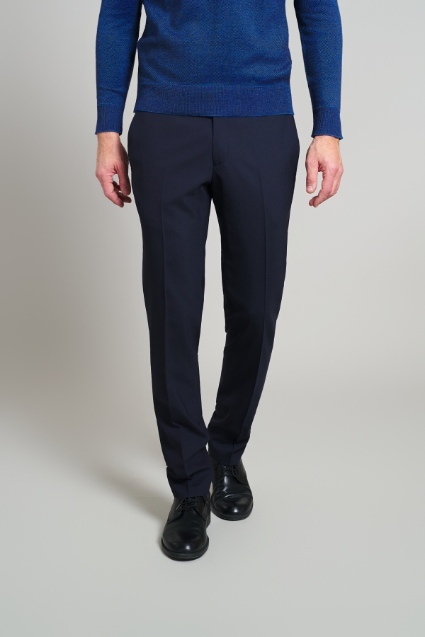 Pantaloni clasic Amadeo, bleumarin