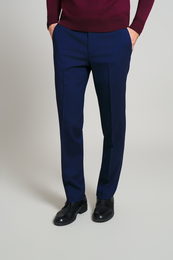 Pantaloni clasic Flavio, albastru inchis