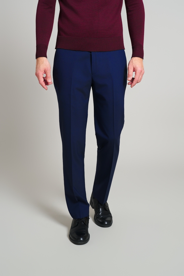Pantaloni clasic Flavio, albastru inchis