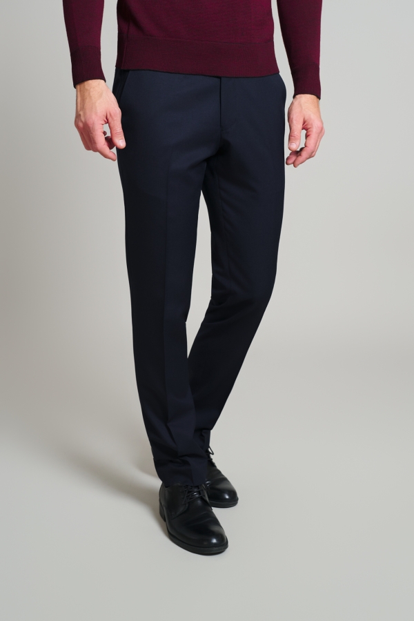 Pantaloni clasic Amadeo, bleumarin