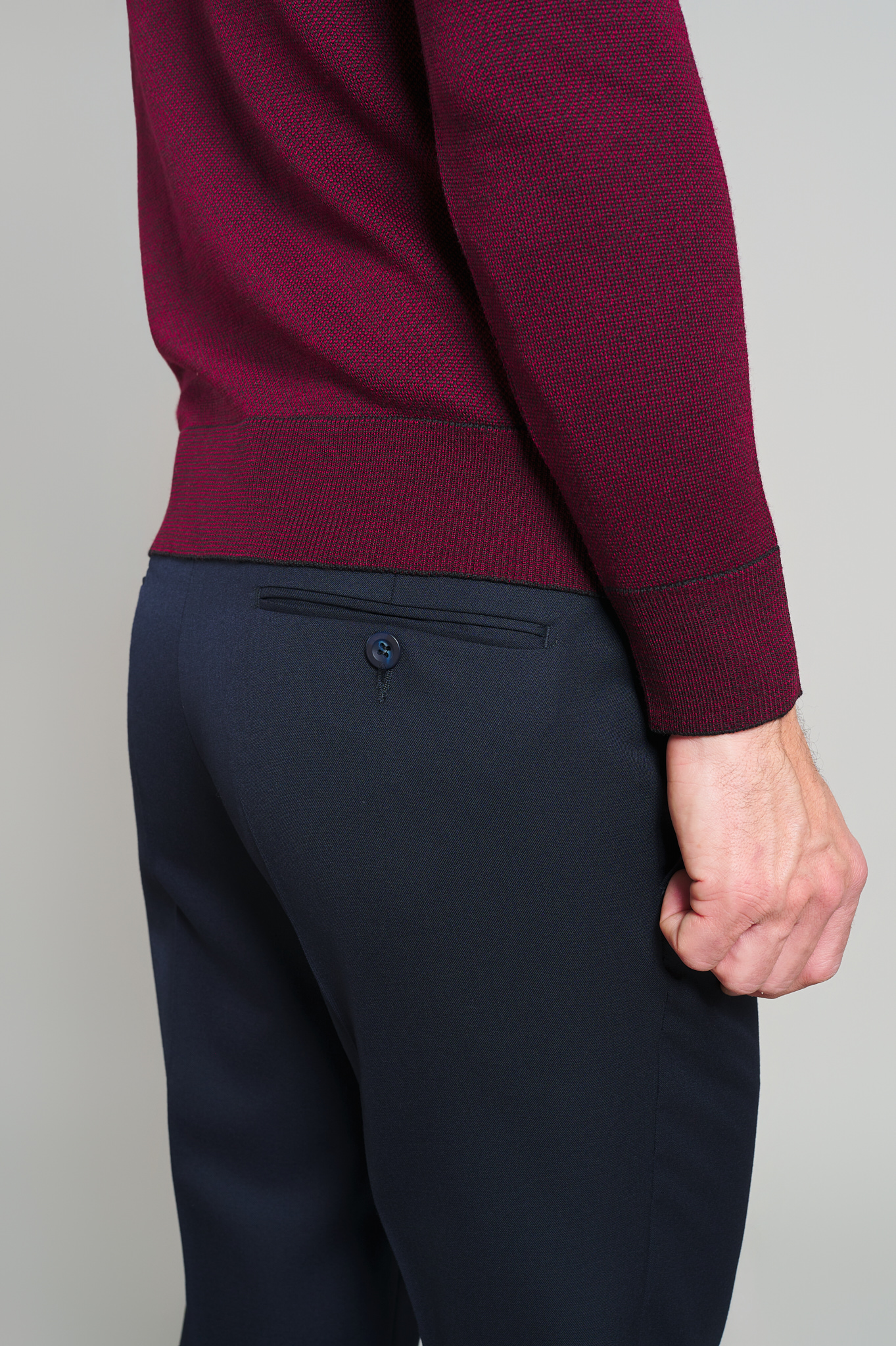 Pantaloni clasic Amadeo, bleumarin