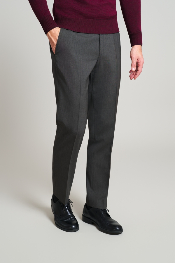 Pantaloni clasic Flavio, maro